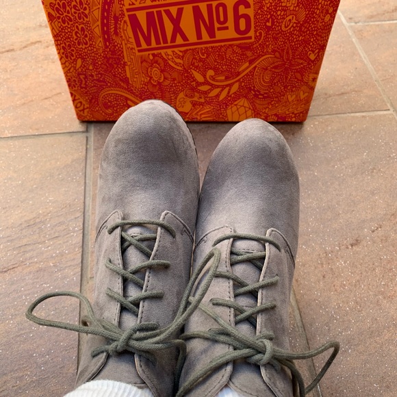 Suede Platform Booties - Picture 4 of 9